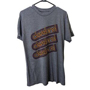 Cleveland Clothing Co. Gray Retro Cleveland Basketball T-Shirt  Medium